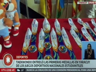 Yaracuy | Atletas de taekwondo recibieron sus primeras medallas en los Juegos Estudiantiles