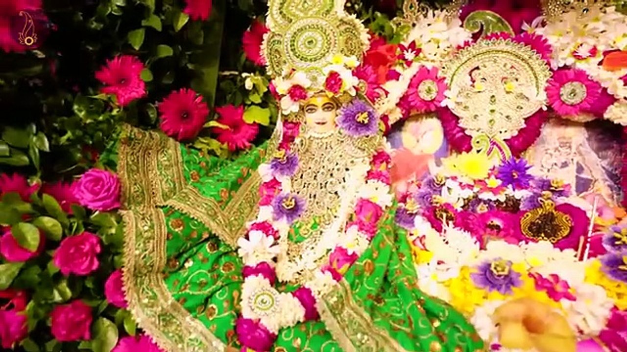 श्री राधा केली कुंज में श्रीजी को नाम कीर्तन सुनाते हुए 