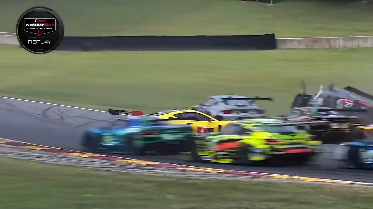 IMSA 2025 Road America Race 2 Corvette Spins Crashes