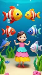 Fishes rhymes for kids learning #fishes #nurseryrhyme #kids #tungtungsahur #foruyou