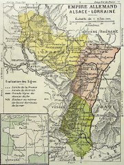 Map of the Imperial Territory of Alsace–Lorraine. Peta Wilayah Kekaisaran Alsace-Lorraine. the Imperial Territory of Alsace–Lorraine Map. Karte des Reichslandes Elsaß-Lothringen. Karte des Reichlandes Elsass-Lothringen. アルザス＝ロレーヌ帝国領の地図. 阿尔萨斯-洛林帝国领地地图