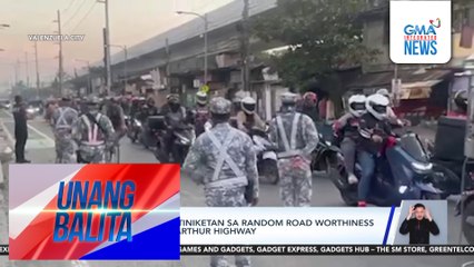 Ilang motorista, tiniketan sa random road worthiness inspection sa Macarthur Highway | Unang Balita