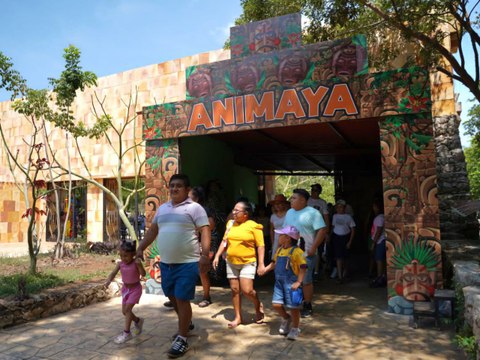 Alta afluencia de visitantes en Animaya por vacaciones de verano en Mérida