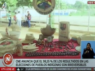CNE informa el 98.55% de resultado de elecciones de concejales indígenas son irreversibles