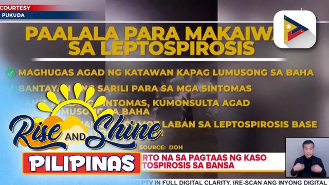 DOH, naka-alerto na sa pagtaas ng kaso ng leptospirosis sa bansa