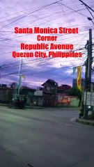 Sta  Monica St. corner Republic Ave. in Quezon City in the Philippines