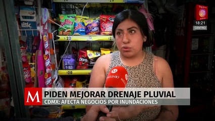 Piden mejorar drenaje pluvial en la CdMx; afecta negocios por inundaciones