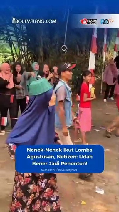 MOMEN KOCAK SEORANG NENEK IKUT LOMBA AGUSTUSAN