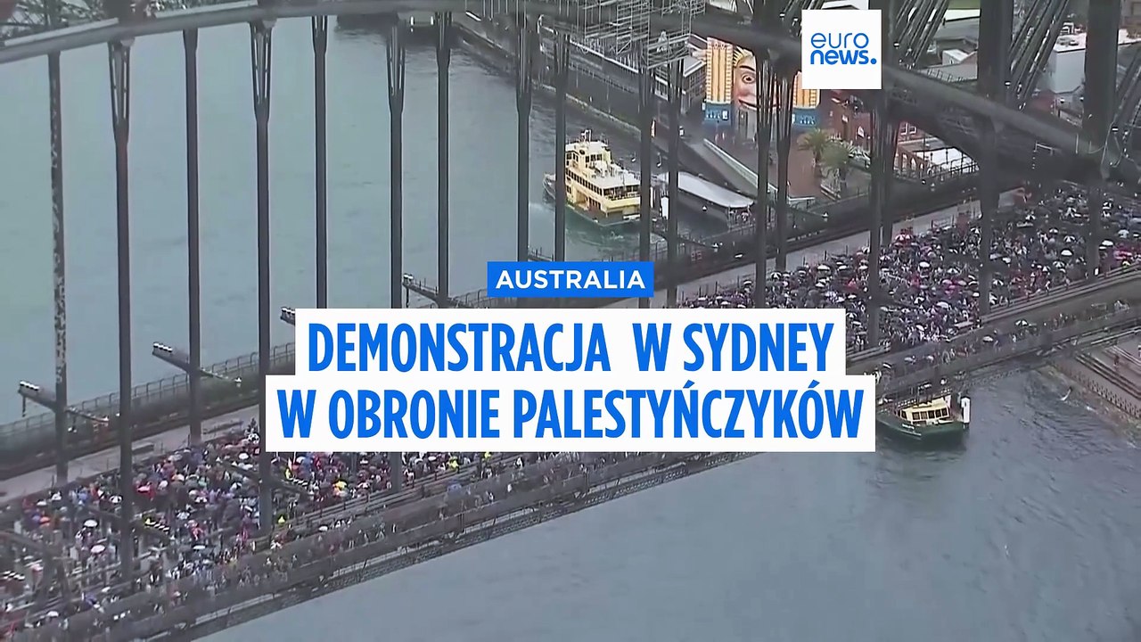 Tysiące ludzi przeszło przez Harbour Bridge w Sydney w geście solidarności z Gazą