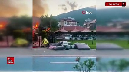 Erdek'te otelde yangın çıktı