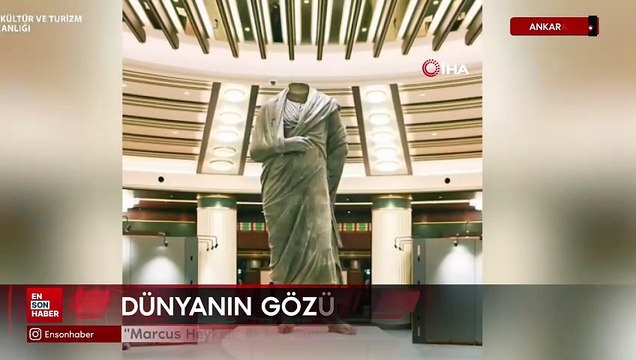 Evine dönen Marcus Heykeli ilk kez Cumhurbaşkanlığı Külliyesi'nde görücüye çıkıyor