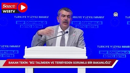 Bakan Tekin: "Biz talimden ve terbiyeden sorumlu bir bakanlığız"