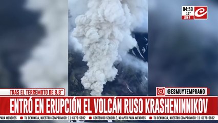 Impactante: volcán ruso entró en erupción tras 400 años de inactividad