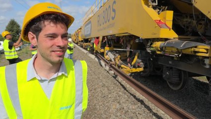Renouvellement de voie sur la ligne à grande vitesse Louvain-Liège