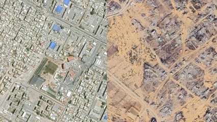 El antes y el después de Gaza: más del 92% de las viviendas y hospitales reducidos a escombros