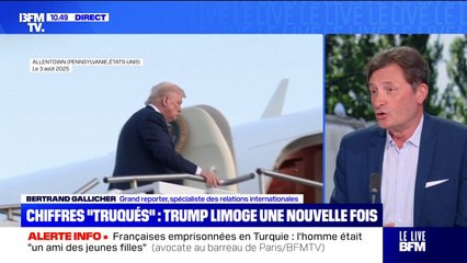 "La méthode Trump, une méthode brutale": Bertrand Gallicher, grand reporter, analyse le renvoi de la cheffe de la principale agence de statistiques économiques des États-Unis