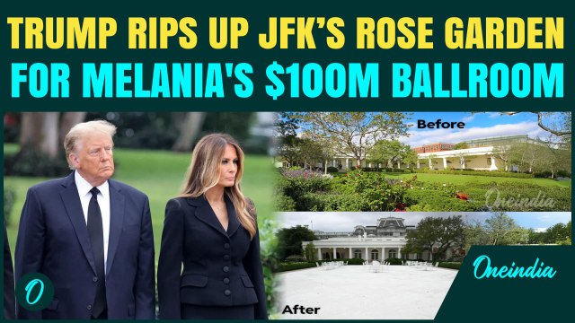 Trump Bulldozes White House Rose Garden for Mar-a-Lago Patio — Blames ‘Wet Grass’ for Women Falling