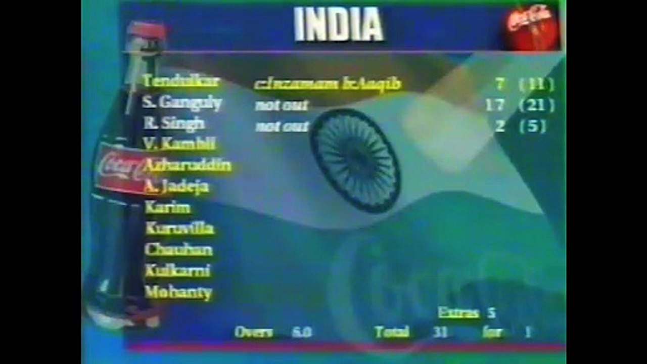 Pakistan vs India, 3rd ODI at Lahore, Oct 02 1997 _ IJAZ AHMED BUTCHERS INDIA WITH A MIGHTY HUNDRED