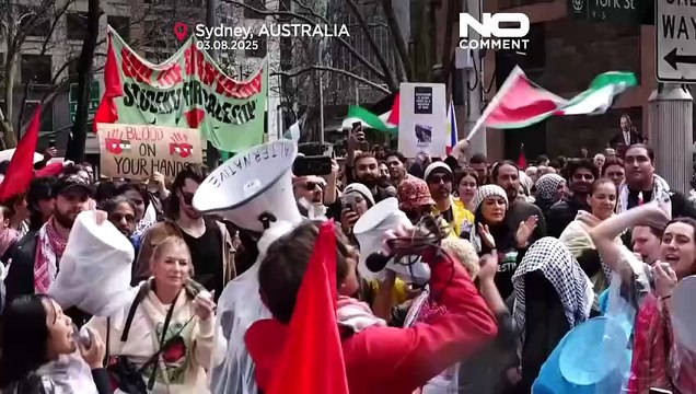 Milhares marcham pela Ponte da Baía de Sydney em manifestação pró-Palestina