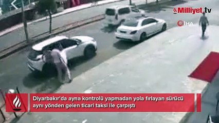 Çarptığı araç böyle takla attı! Ayna kontrolü yapmadan...