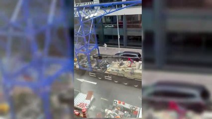 Watch as Spider-Man filming causes explosive scenes in Glasgow City Centre