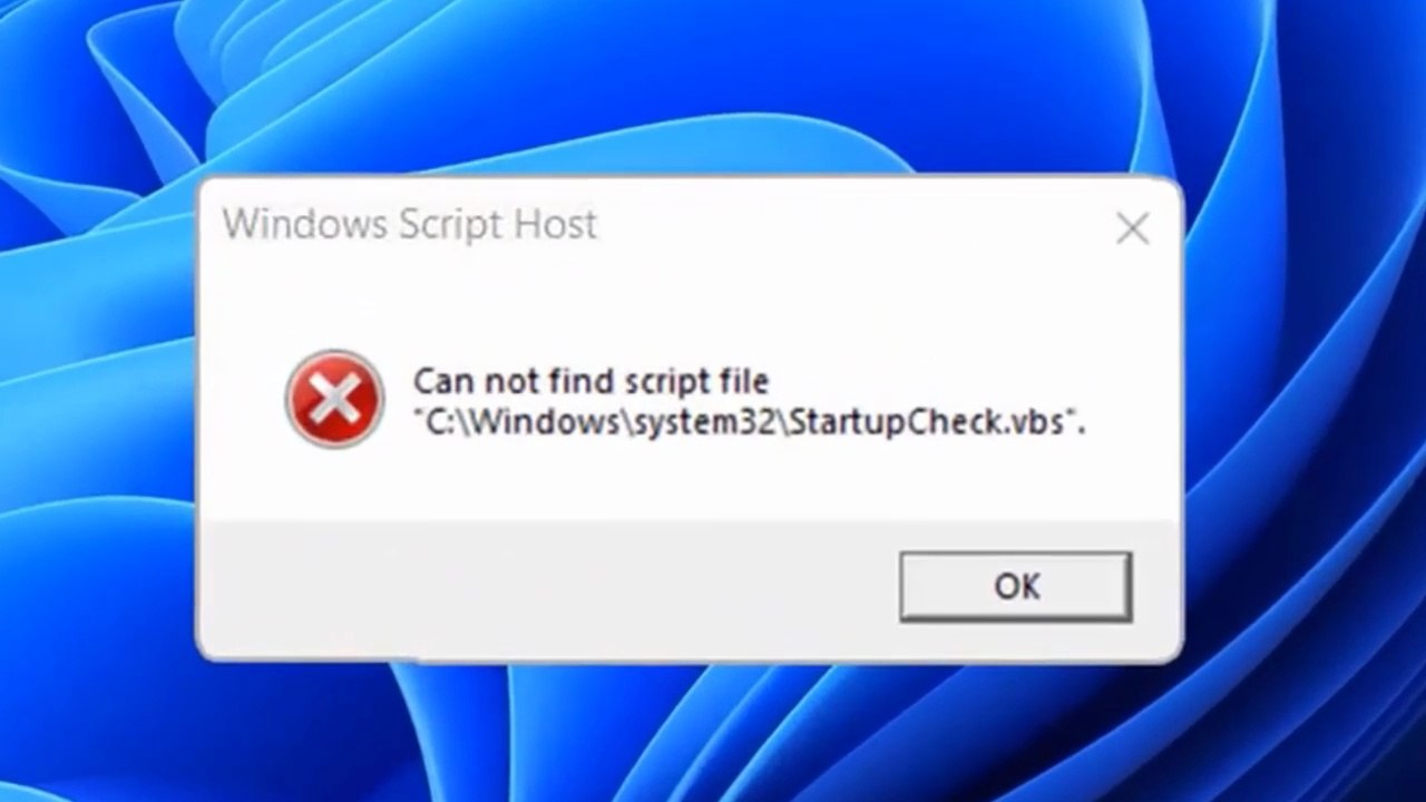 ⚠️ How to Fix StartupCheck.vbs Error on Windows 10/11 | Script File Not ...