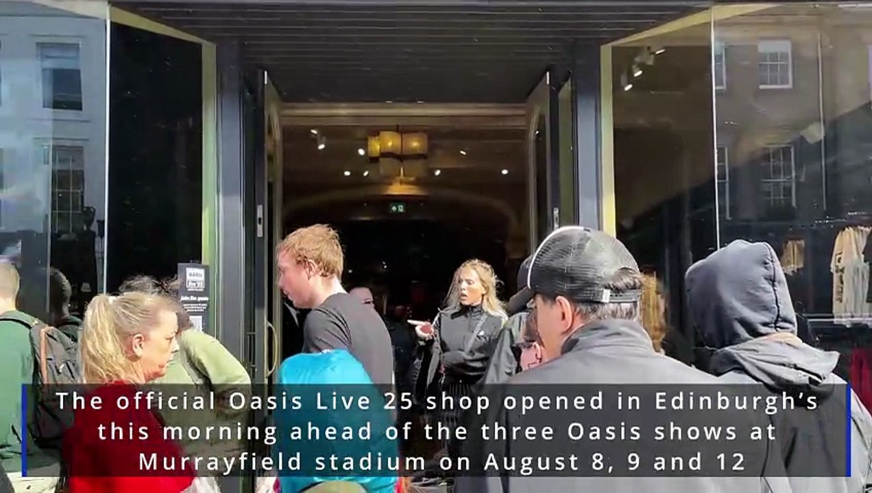 Oasis Live 25 fan store opens in Edinburgh’s city centre
