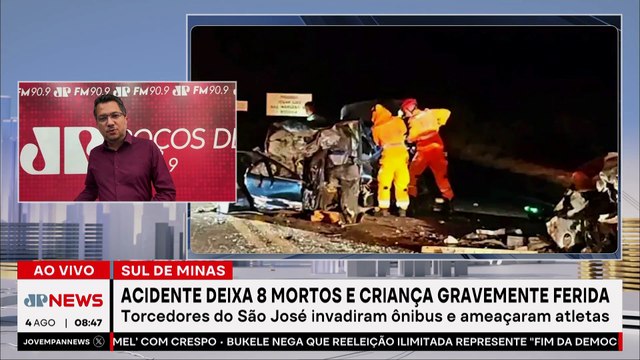 Acidente no Sul de Minas deixa oito mortos e uma criança gravemente ferida