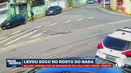 Mulher leva soco no rosto de um morador em situação de rua