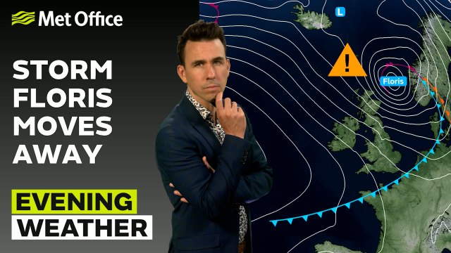 Met Office Evening Weather Forecast 04/08/2025 - Still windy, showers north and west