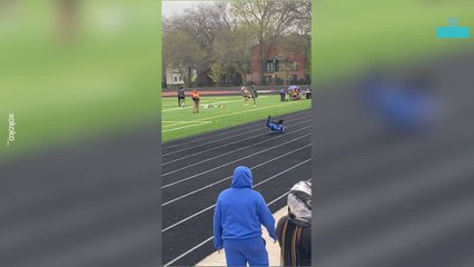 Athlete Hilariously Falls mid Race