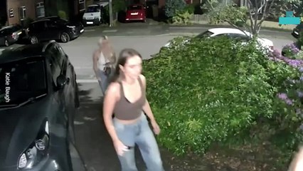 Hilarious Video Woman Faceplants Into Bush