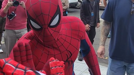 Glasgow: Tom Holland interacts with fans