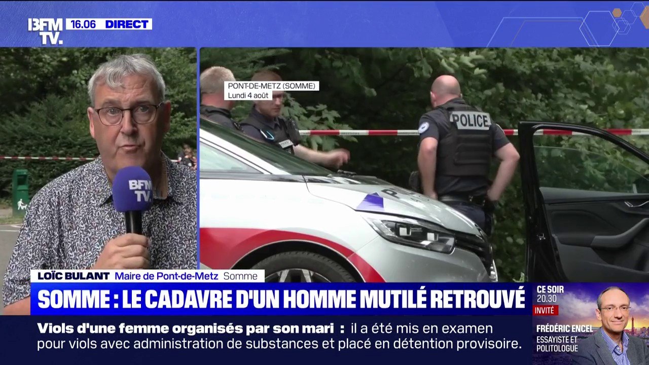 Corps retrouvé dans la Somme: "La description de la scène est effroyable", indique Loïc Bulant, le maire de Pont-de-Metz (Somme)