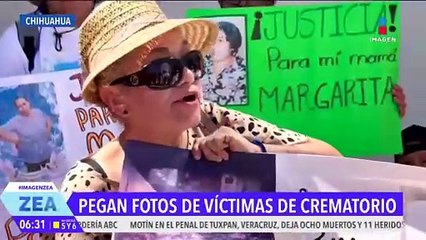 Familiares de víctimas del Crematorio Plenitud pegan fotos de sus seres queridos | Zea