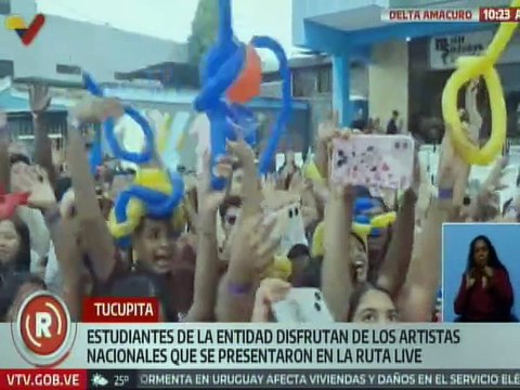 Delta Amacuro | Jóvenes bachilleres disfrutaron de las presentaciones de artista en la Ruta Live