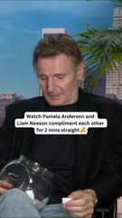 Pamela Anderson and Liam Neeson Compliment Each Other for 2 Mins Straight!