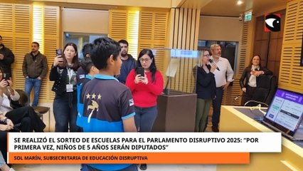 Se realizó el sorteo de escuelas para el Parlamento Disruptivo 2025