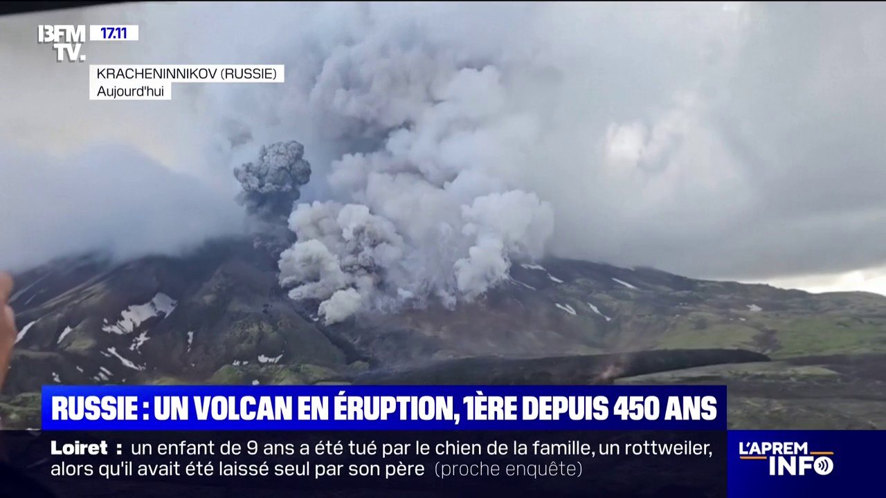 L'éruption du volcan russe Kracheninnikov, endormi depuis 450 ans, a été causée par un séisme de magnitude 8,8 qui a touché la région