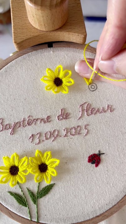 Tutoriel de broderie: les tournesols