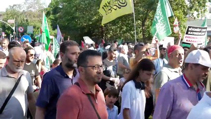 İstanbul'da on binler Gazze'ye destek için ABD Konsolosluğuna yürüdü