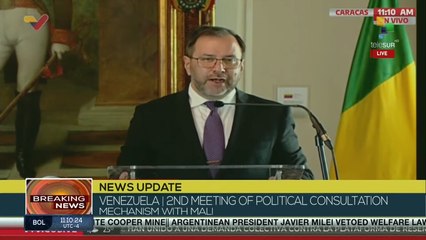 Yván Gil: “Venezuela and Mali, we face imperialism and neocolonialism together”