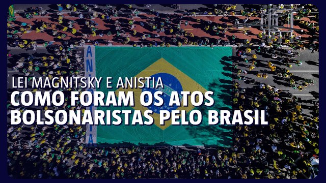 Protestos bolsonaristas pedem anistia e celebram sanções dos EUA contra Moraes