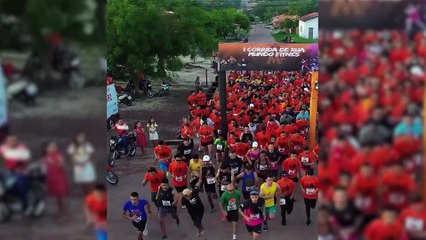 De chinelo e com a coragem que só a cachaça dá, homem invade corrida e vira lenda