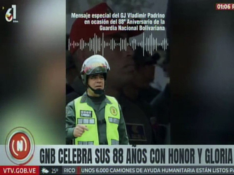 GJ Vladímir Padrino honra a la Guardia Nacional Bolivariana por demostrar disciplina y conciencia