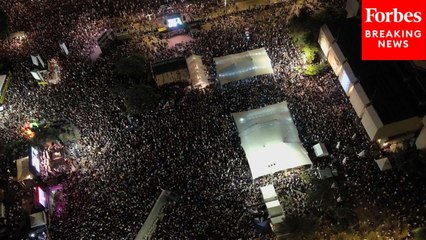 Drone Captures Mass Protests In Tel Aviv, Israel, Demanding The Release Of Hostages