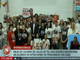 Internacionales I Colonos de Tel Aviv exigen a Netanyahu acuerdo de intercambio de prisioneros