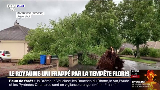 Tempête Floris: le Royaume-Uni frappé par des vents violents et des coupures d'électricité