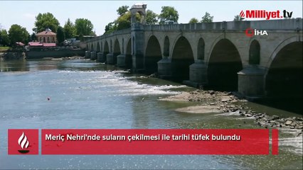 Meriç Nehri'nin suları çekildi, ortaya çıkan şey şoke etti