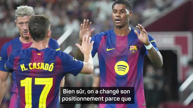 Barcelone - Flick : "Rashford peut jouer en 9 comme en ailier"